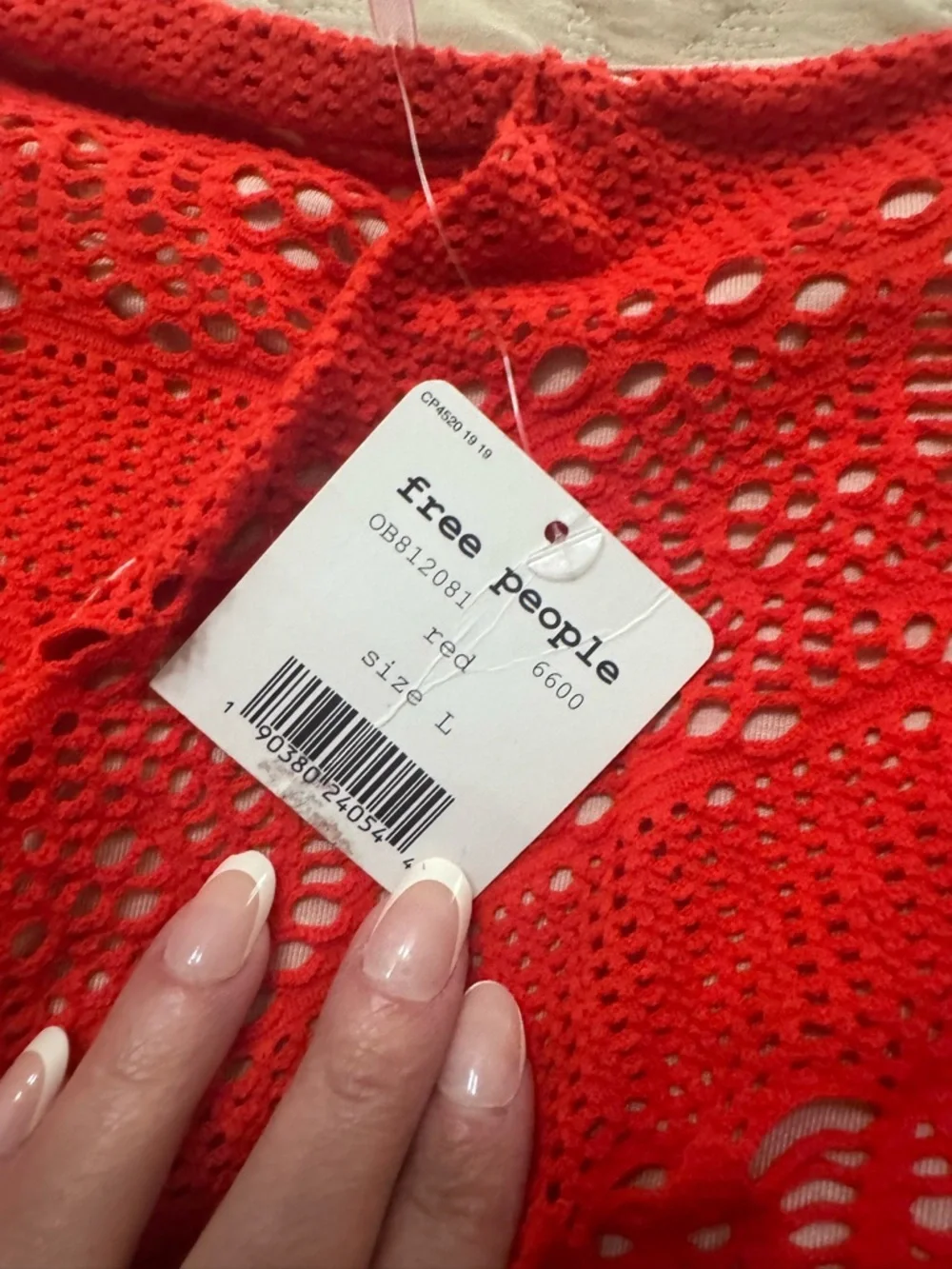 Free People strapless crochet